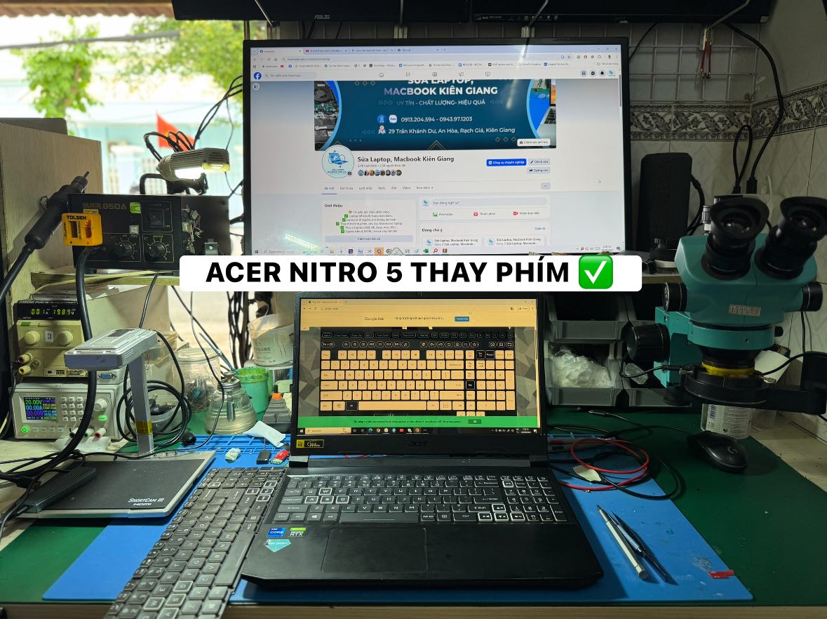 Thay phím laptop Acer Nitro tại Mac68 Rạch Giá
